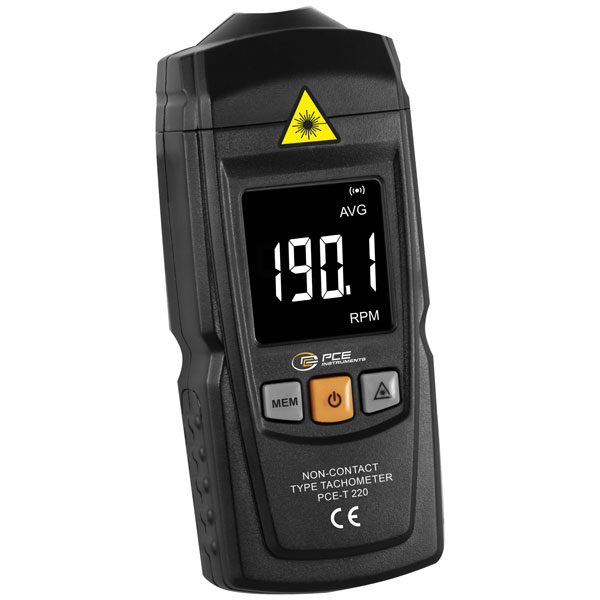 PCE Instruments PCE-T 220 Handheld tachometer measures up to 99999...