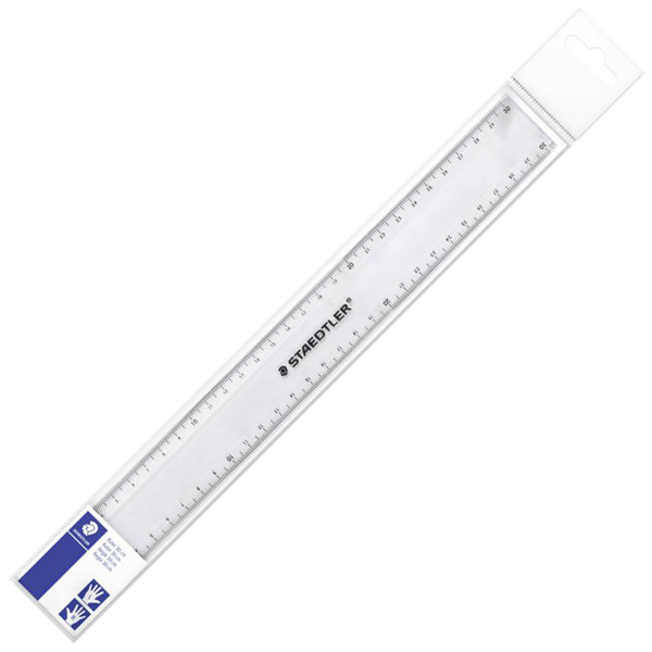 Staedtler 562 300 PB Ruler Clear plastic office ruler 30cm length