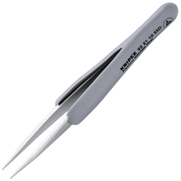 Knipex 922110 ESD Precision tweezers Pointed 123 mm For safe ESD work