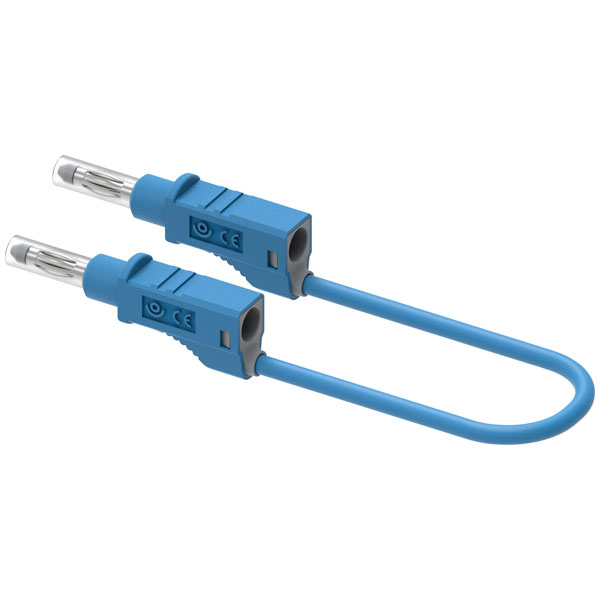 Electro PJP 2211/600V-CD1-25BL Test lead Jack plug Blue 25 cm