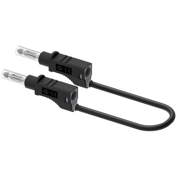 Electro PJP 2211/600V-CD1-50N Test lead Jack plug Black 50cm Test ...