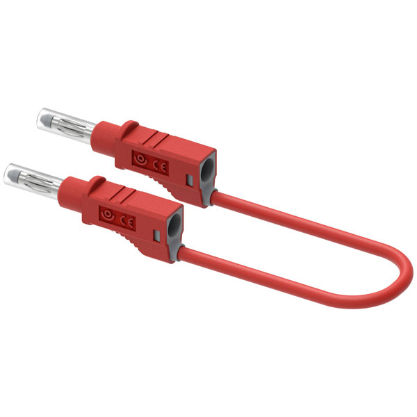 Electro PJP 2214/600V-CD1-50R Test lead Jack plug Red 50 cm Test Leads