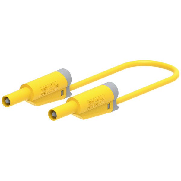 Electro PJP 2712-IEC-CD1-100J Test lead Jack plug Yellow 100 cm