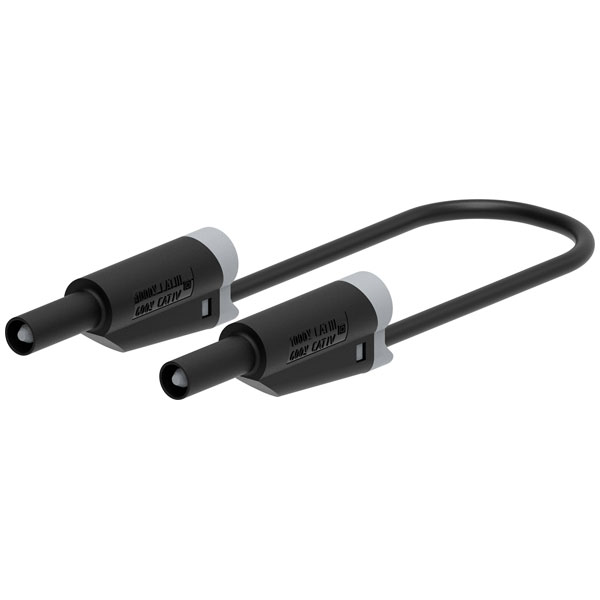 Electro PJP 2712-IEC-CD1-100N Test lead Jack plug Black 100cm