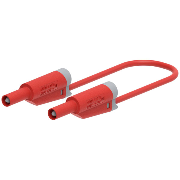 Electro PJP 2712-IEC-CD1-100R Test lead Jack plug Red 100 cm