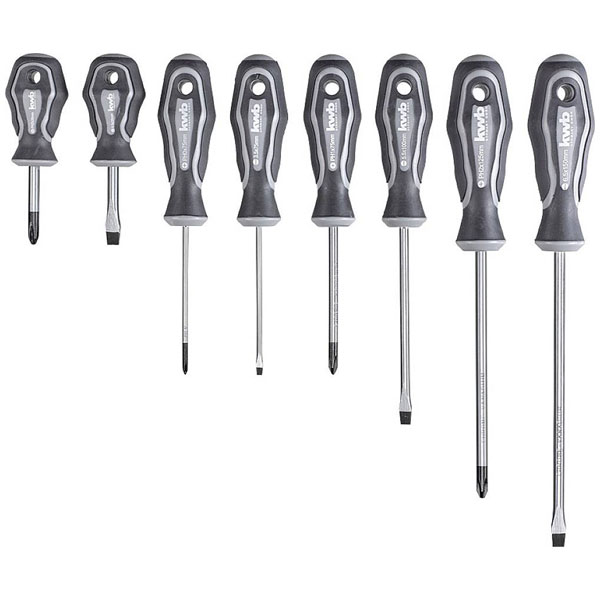 kwb 141195 Screwdriver set 8-piece with various sizes for versatil...