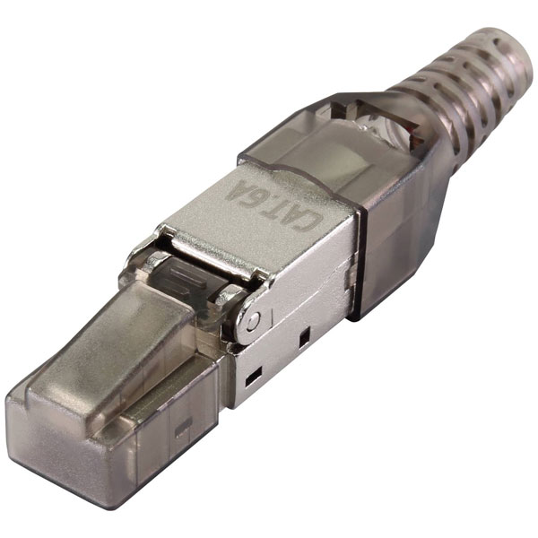 Renkforce RF-4538312 CAT 6A Field Connector Plug 8P8C Black Transp...