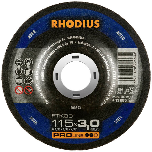 Rhodius 200853 Cutting disc 115 mm Steel Abrasives