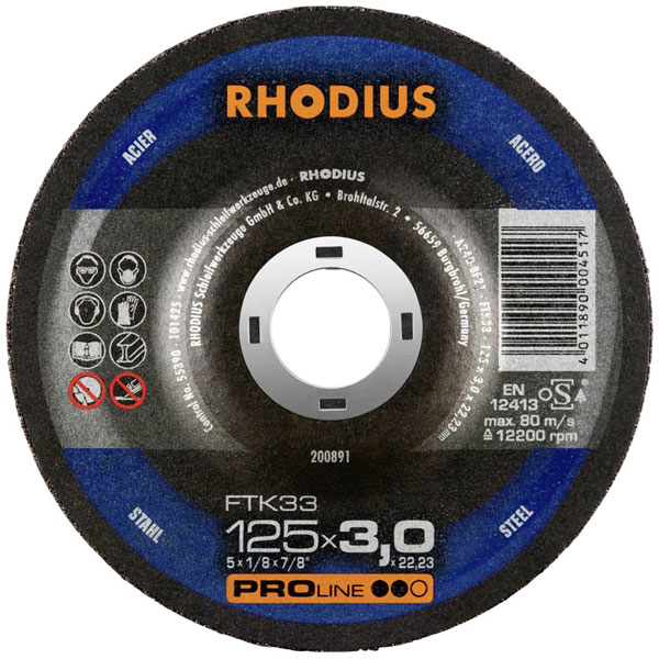 Rhodius 208703 Cutting disc offset 230 mm Steel Cutting Disc