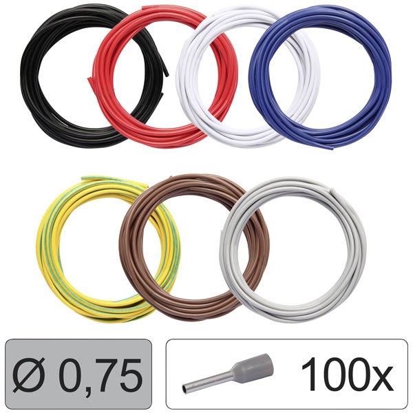 Quadrios 25CW114 Wire LiFY 0.75mm² Multicolour Set for Comms & Control