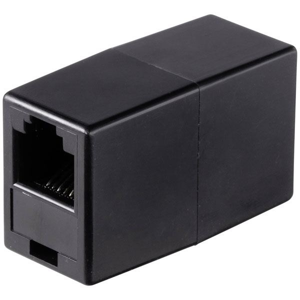 Renkforce RF-4679562 Phone Adapter RJ11 Socket to RJ11 Socket Black