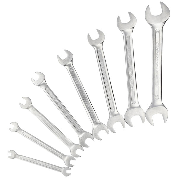 KS Tools 512.0208 spanner set double-ended open ring 8-piece durab...
