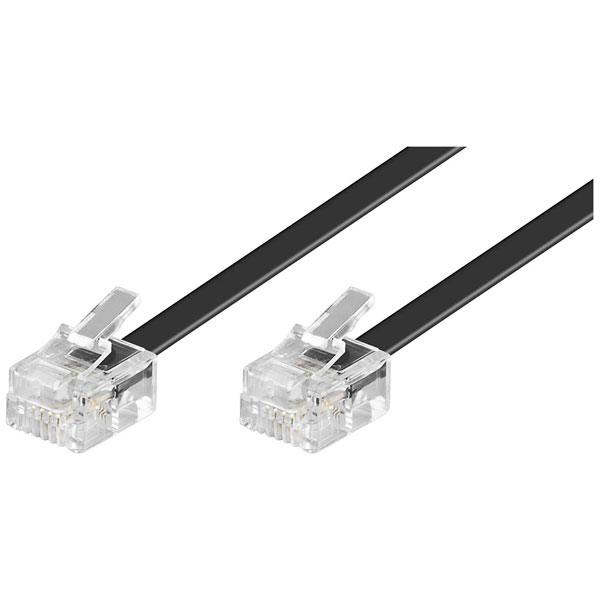 Goobay 50319 Cable RJ11 to RJ11 Black 10m Phone & Telecom