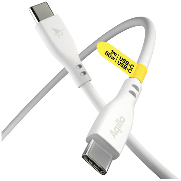 Aqiila AQCBPBIC1SI812 Cablebird USB 2.0 cable USB-C plug 1m White