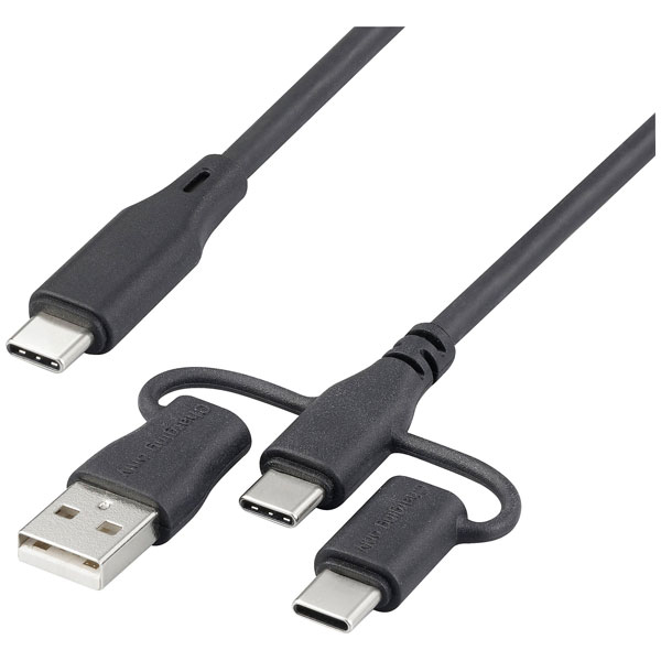 Renkforce RF-6615906 USB charging cable USB 2.0 USB-C Black 0.50 m