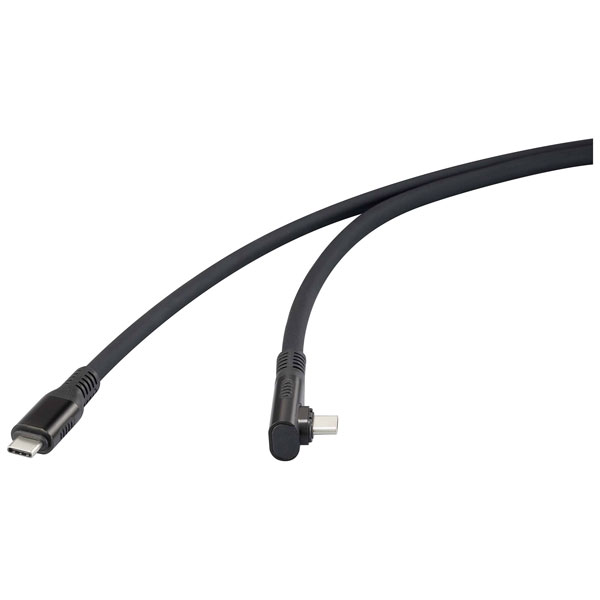 Renkforce RF-6438138 USB-C cable USB4 USB-C plug Black 1.00 m 8K UHD
