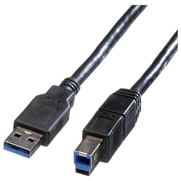 Roline 11.02.9013 USB cable black gold shielded USB-A to USB-C 1m