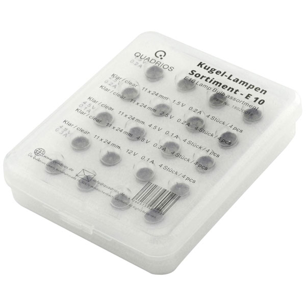 Quadrios 1802O018 Dashboard bulb E10 base 1.5V-12V 20 pieces vehic...