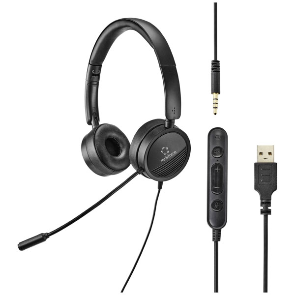 Renkforce RF-5046580 In-ear headphones corded black