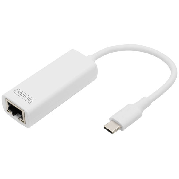 Digitus DN-3024 USB 3.0 Adapter 20 cm 1x USB-C to 1x RJ45 Shielded