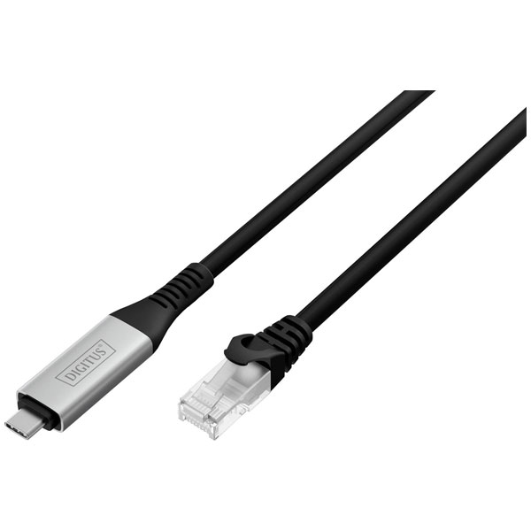 Digitus AK-300601-020-S USB-C to RJ45 Adapter Cable 2m Shielded Ha...