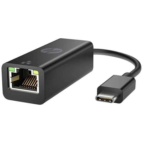 HP 4Z534AA#ABB Networks Adapter USB-C to RJ45 black compact design