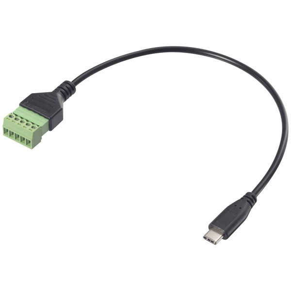 Renkforce RF-6443954 Adapter cable USB-C socket Clip terminal PVC ...