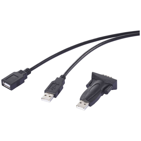 Renkforce RF-6801264 Adapter USB 2.0 to RS232 1.00 m USB Ports Hub...