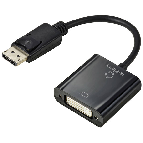 Renkforce Rf-5771774 Displayport DVI Adapter Black Pvc 15cm