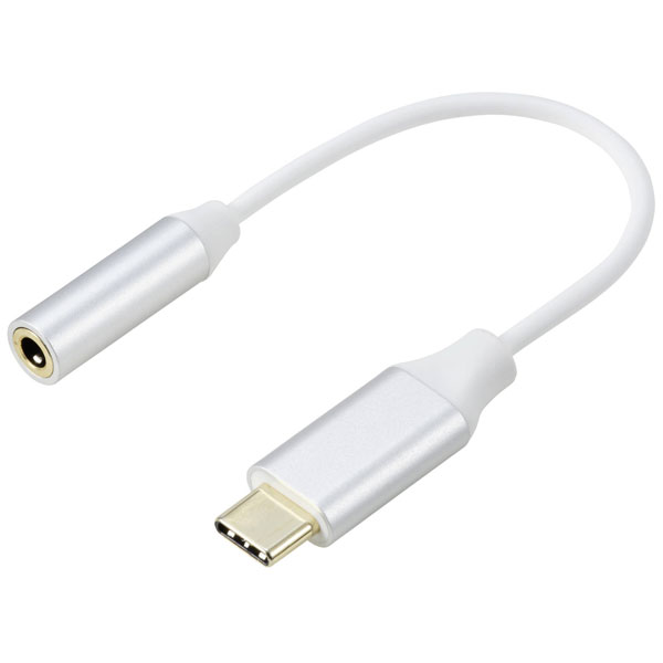 Renkforce Rf-6056890 Adapter USB-C To 3.5mm Jack White Aluminium 0.1M