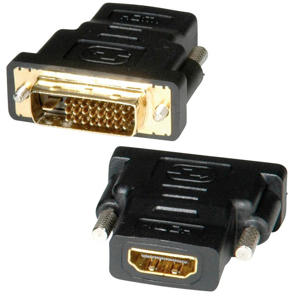 Roline 12.03.3116 Adapter DVI To HDMI Black Suitable For Monitor TV AV