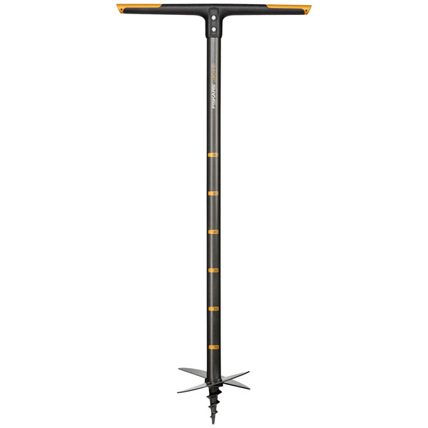 Fiskars 1000640 Handheld Auger Drill Black Metal For Gardening Tasks