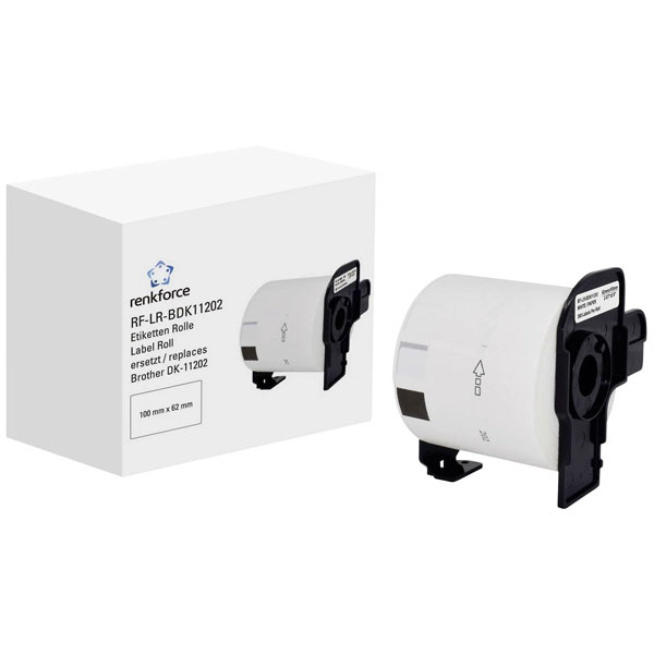 Renkforce Rf-6027498 Label Roll White Paper 62X100mm 300Pieces