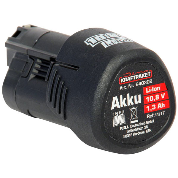Dino Kraftpaket 640202 Tool Battery 10.8 V 2 Ah Li-Ion Power Tool ...