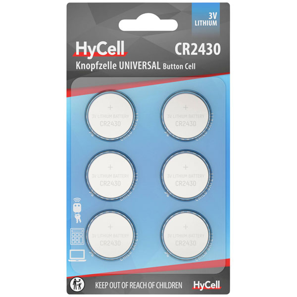 Hycell 1516-0248 Button Cell Cr2430 3V Lithium Non-Rechargeable Ba...