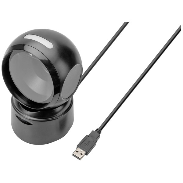 Digitus Da-81005 2D Barcode Scanner Corded Laser Black Desktop USB