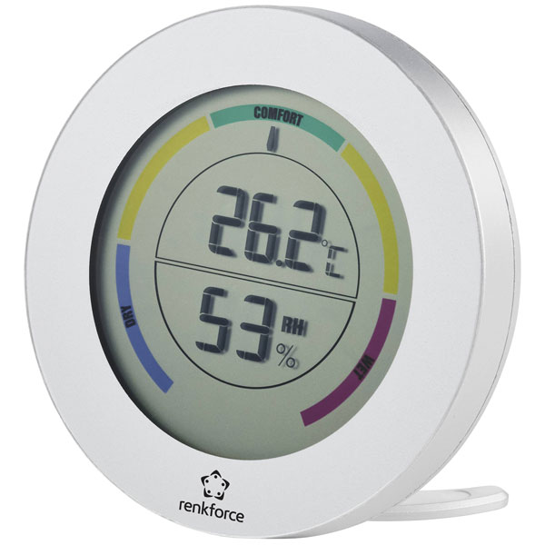 Image of Renkforce Rf-6416470 Thermo-Hygrometer White Measures Temperature ...