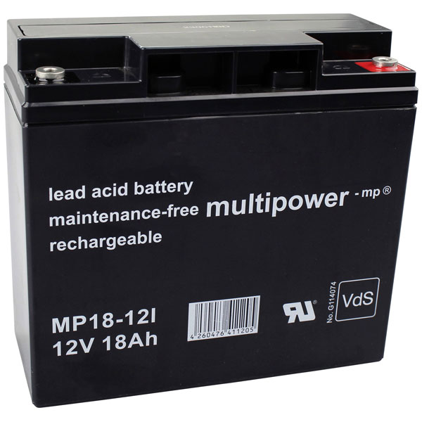 Multipower 117380 Multipower Mp18-12I Vrla Battery 12V 18Ah 181X16...