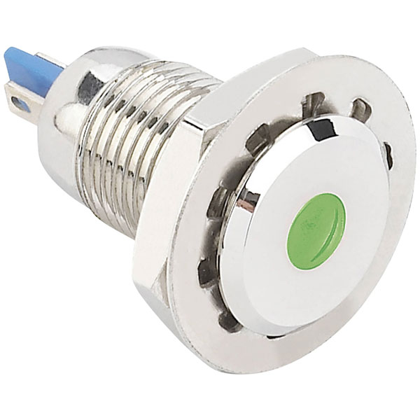 TRU COMPONENTS 149493 LED indicator light Green 12V DC/AC 15mA Pan...