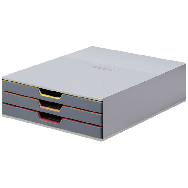 Durable 760527 VARICOLOR Desk drawer box 5 drawers Grey A4 C4 Foli...