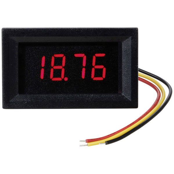 TRU COMPONENTS TC-AMVL4D-RED/BLUE Digital rack-mount meter Red/Blu...