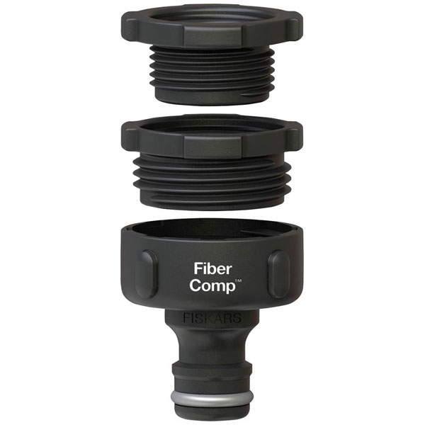 Fiskars 1027056 FiberComp hose connector durable lightweight black...