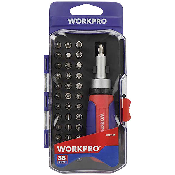 WorkPro WP200517 Universal Torque wrench bit set Ratcheting screwd...