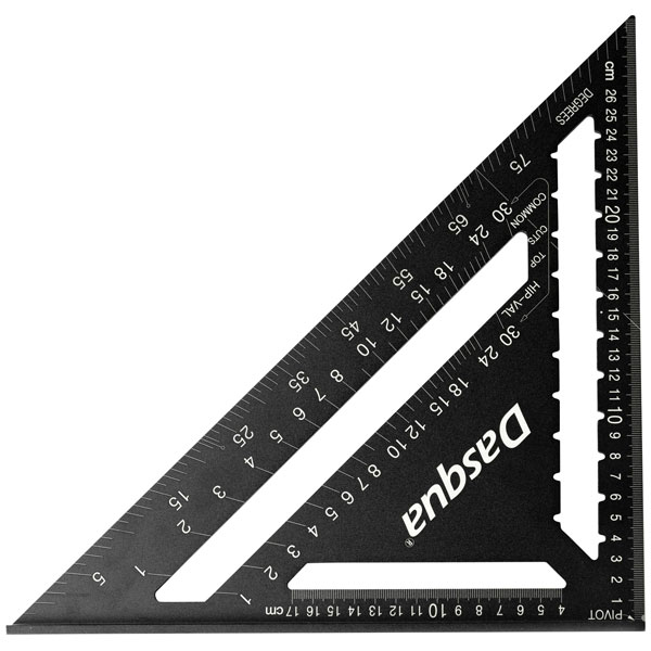 Dasqua 1804-0706 Rafter square 90° Metal Robust Grey