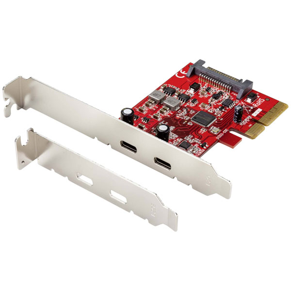 Renkforce RF-4599664 2 port USB 3.1 Gen 2 controller card PCIe USB C®