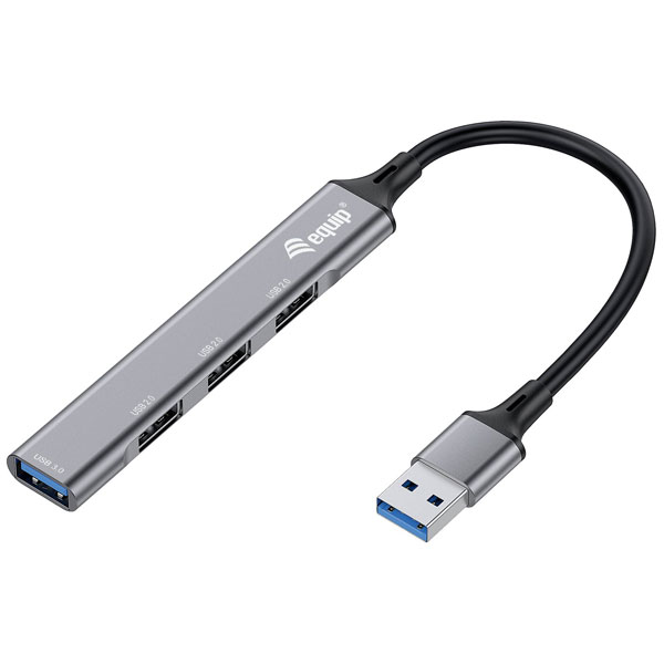 Equip 128961 USB-C USB 3.2 Gen2 multiport hub 4 ports Black and Grey