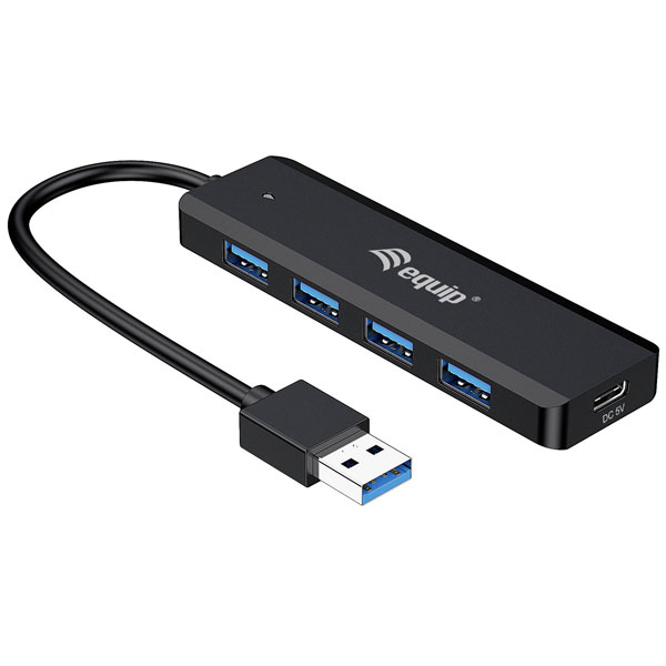 Equip 128959 USB 3.2 Gen 1 Hub 4-Port Adapter USB-C Black
