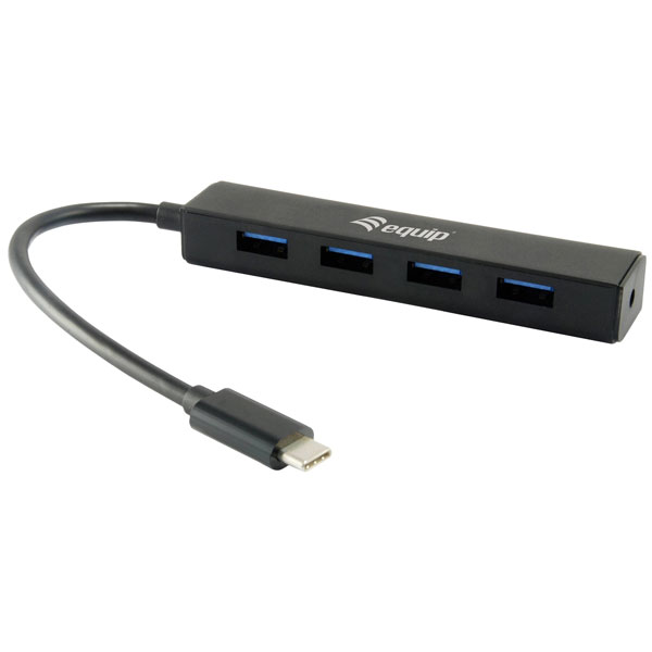 Equip 128954 USB-C hub 4 ports USB 3.2 Gen 2 Black