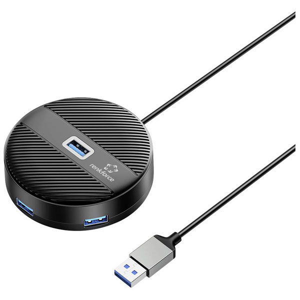 Renkforce RF-6735680 RF-TCH-100 USB 3.0 hub USB C connector Grey