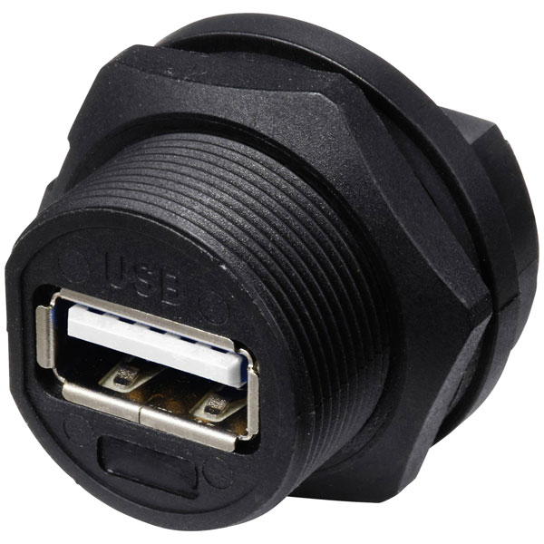 TRU COMPONENTS TC-13543552 USB 2.0 Female PCB Receptacle Back Moun...